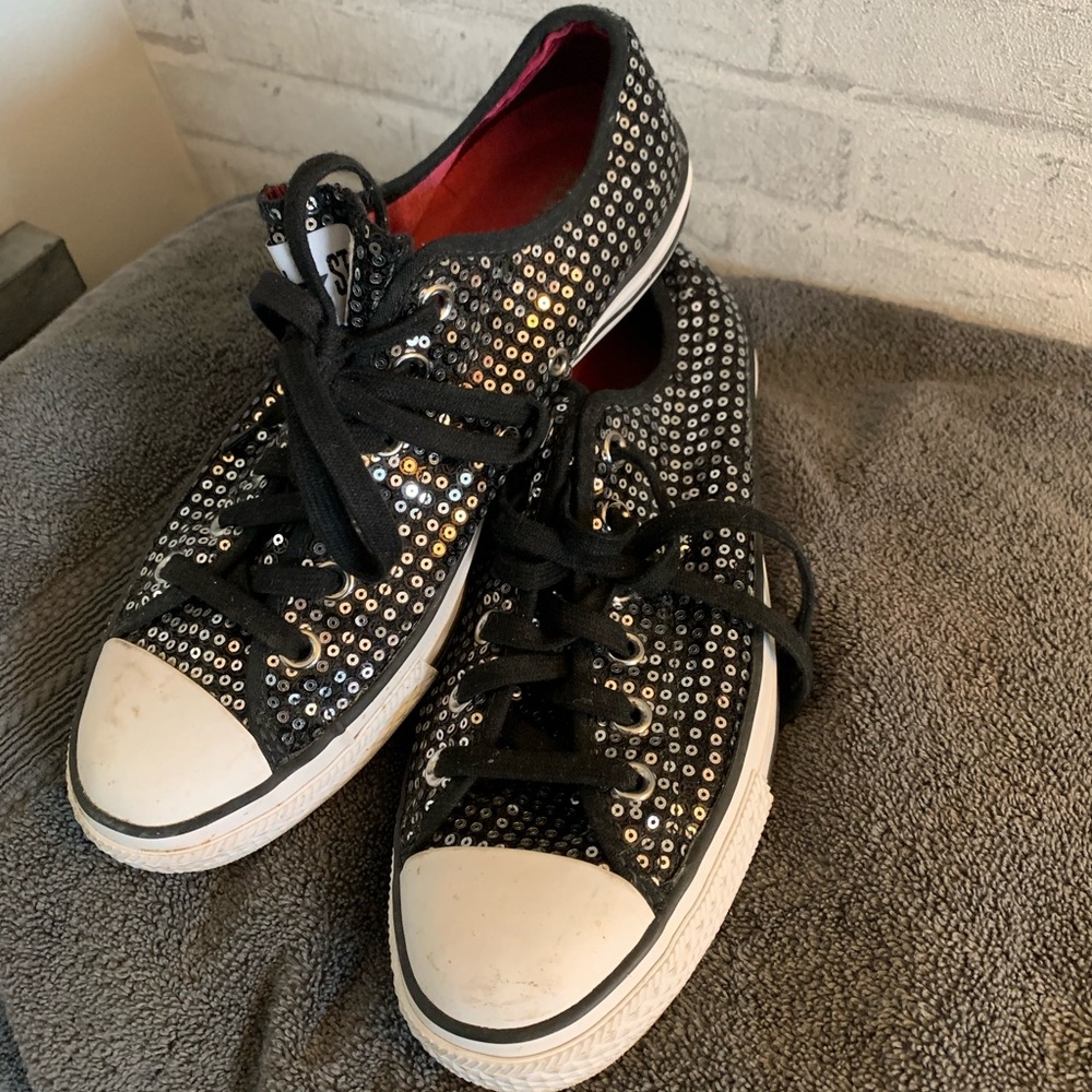 Converse sparkly shoes. Size 9